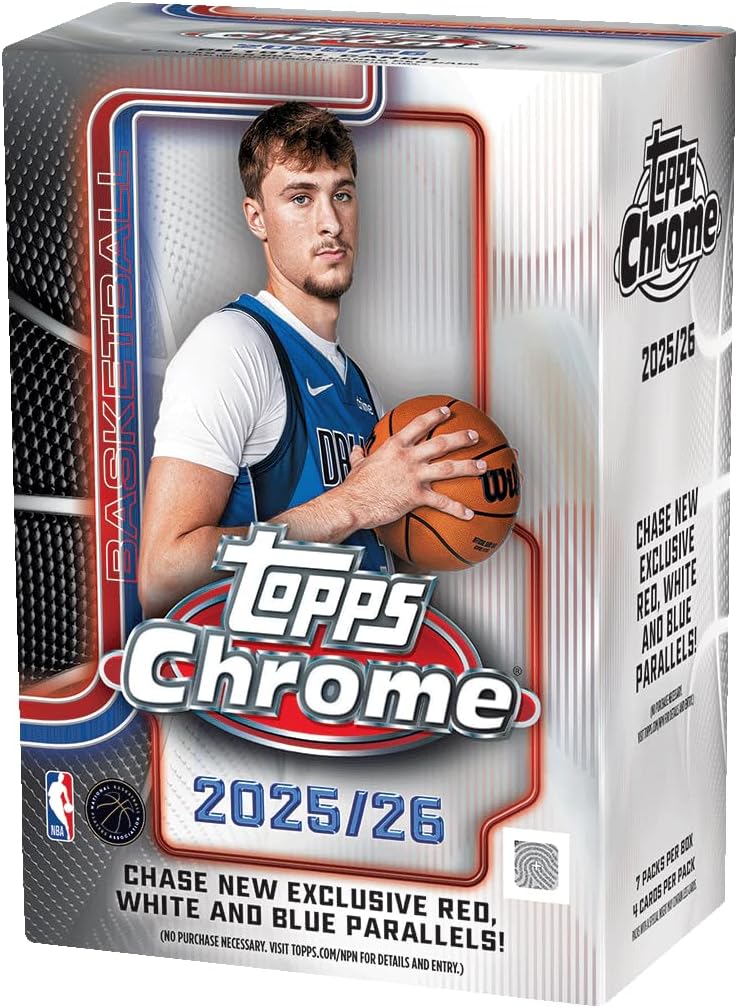 2025-26 Topps Chrome Basketball Value Box, factory sealed