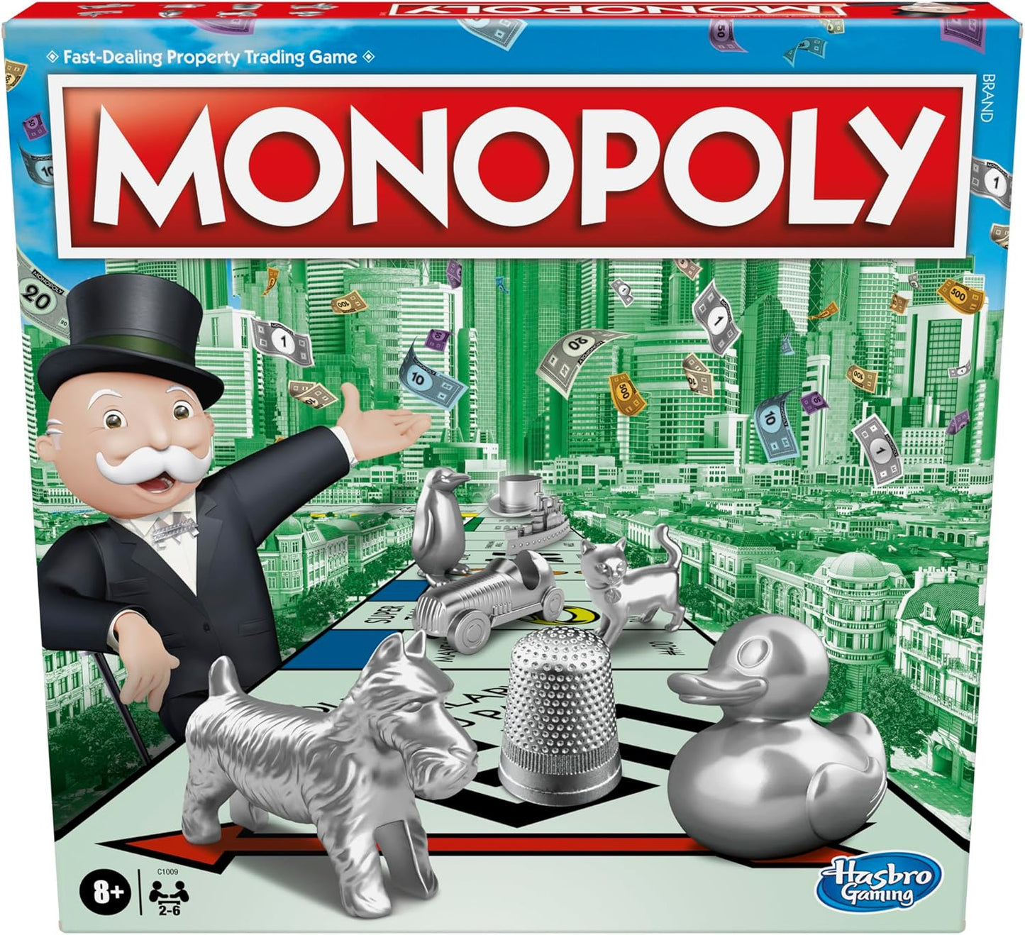 Monopoly classic edition board game box, Hasbro Gaming