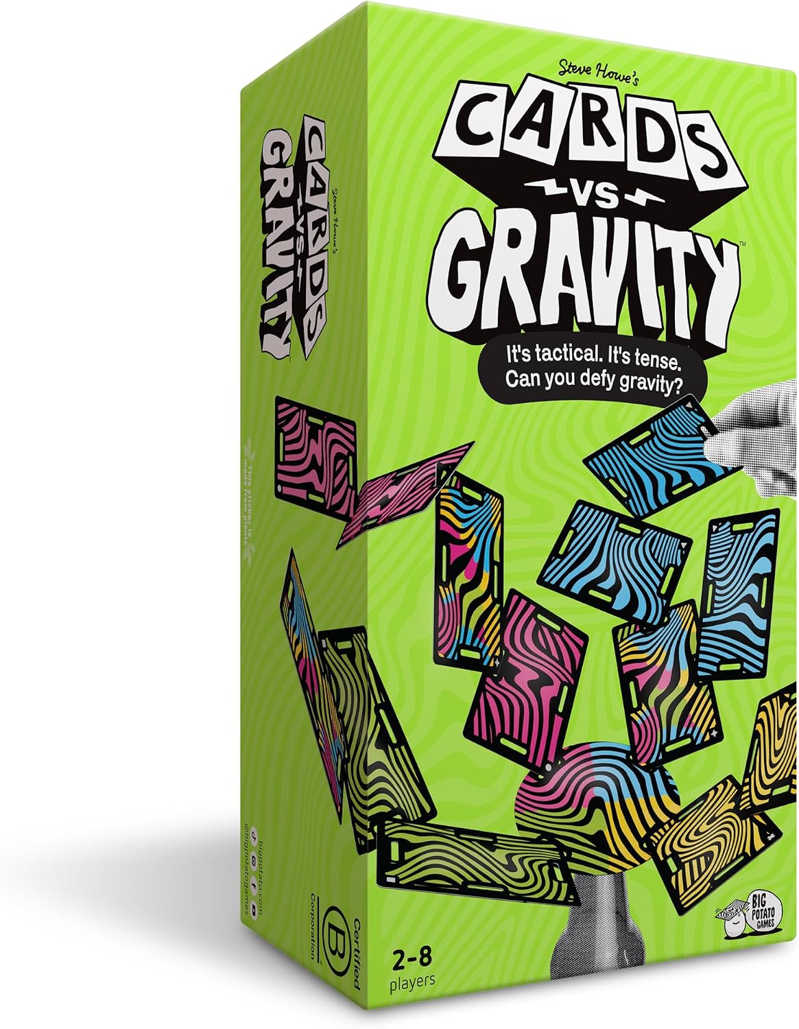Big Potato Cards Vs Gravity Pro: Includes Travel Bag and Extra Cards | Fun Family Travel Game for 2-8 Players,