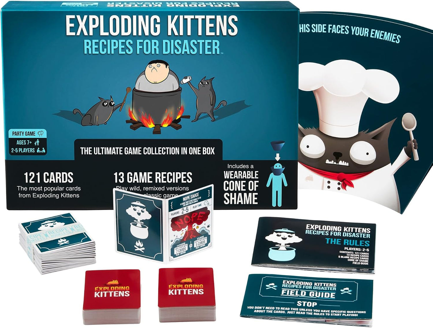 Exploding Kittens Recipes for Disaster Card Game, 2-5 Players, Ages 7+ | The ultimate Exploding Kittens collec
