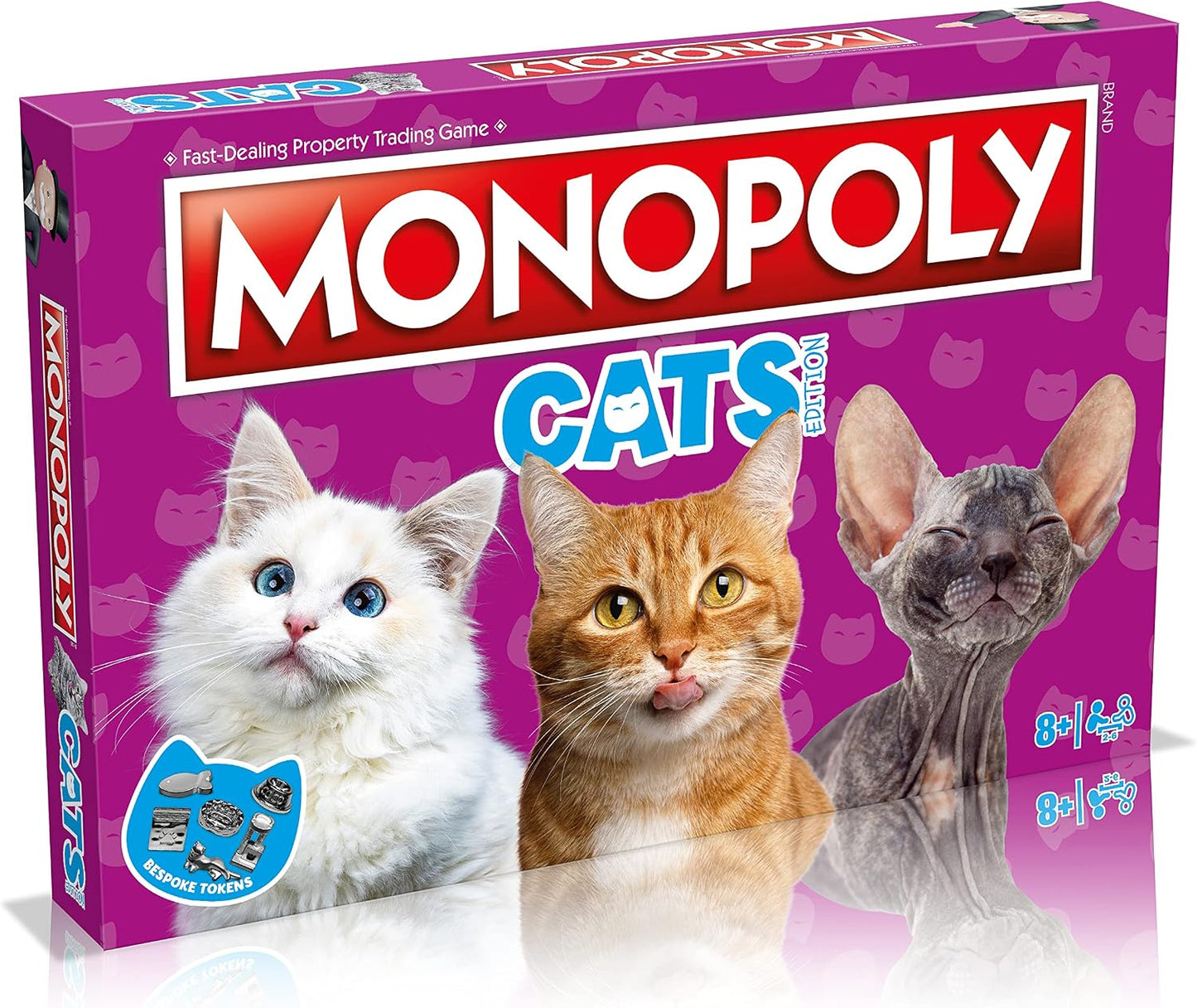 Winning Moves Cats Monopoly Board Game, Buy 22 of our cats favourite places to nap and trade your way to succe