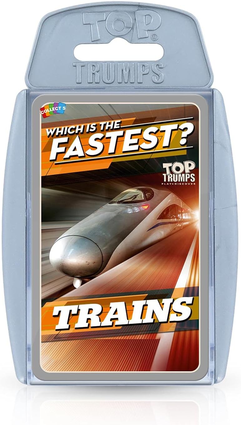 Top Trumps Trains Classics Card Game, learn about the London Underground, German Ice Trains and Beijing Shangh
