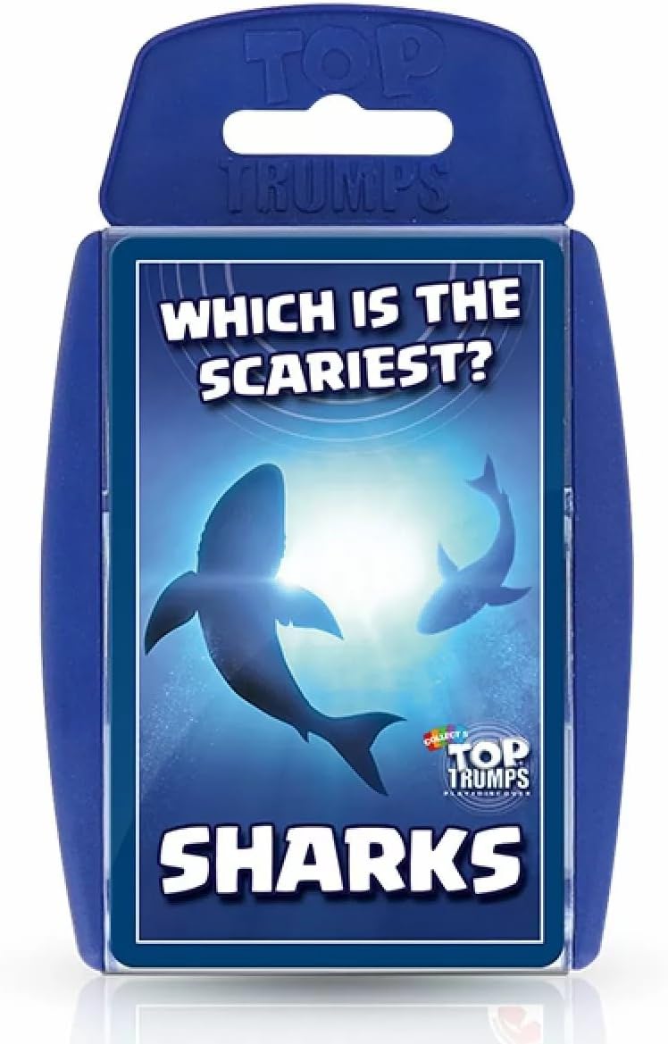 Top Trumps Sharks Classics Card Game, Discover some interesting facts in this educational packed game, 2 plus 