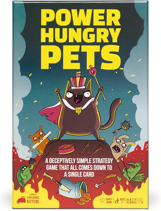 Exploding Kittens Power Hungry Pets, 2-6 Players, Age 7+, Card Game