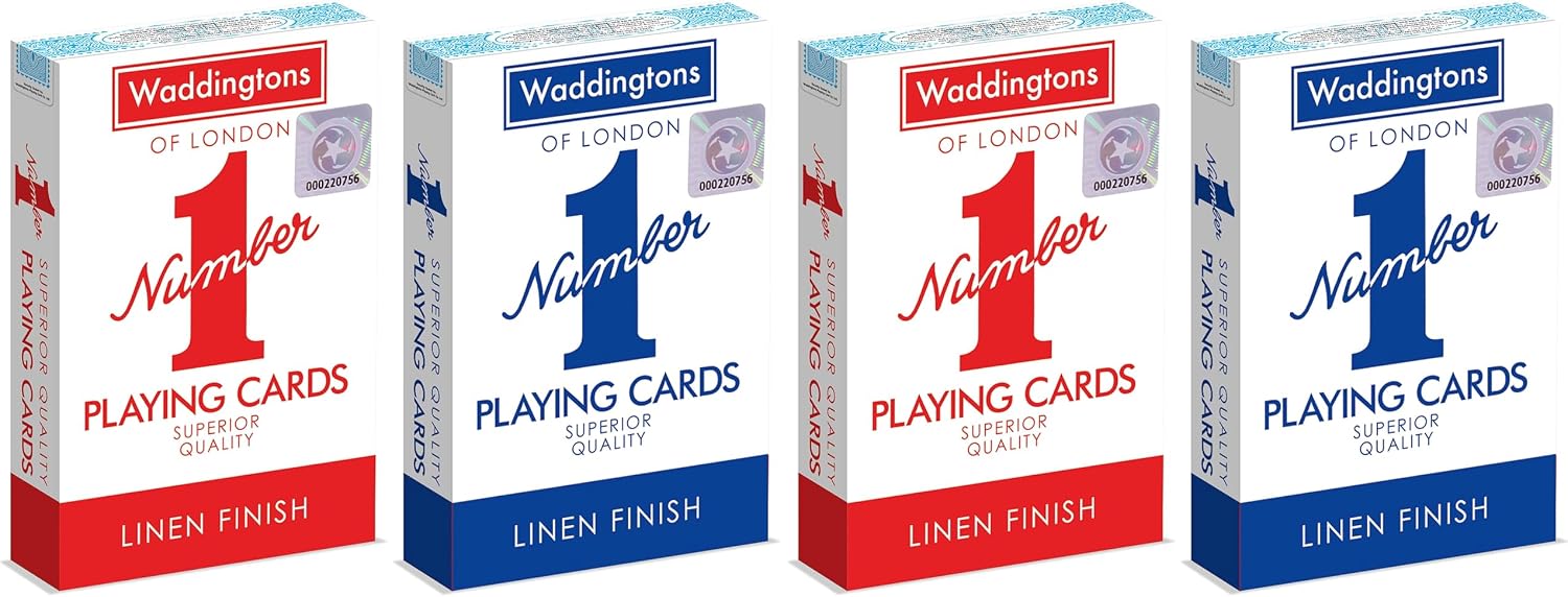 Waddingtons Number 1 Playing Card Game, play fish, slap jack, crazy eights and rummy, Great Travel Companion, Gifts and 