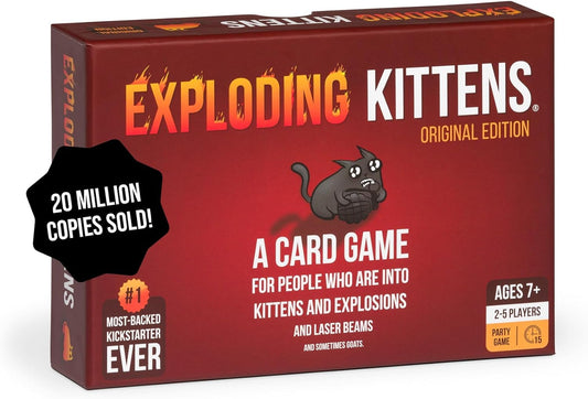 Exploding Kittens Original Edition: 2-5 Players - Ages 7+ Family Card Game | Draw cards, betray your friends, and try no