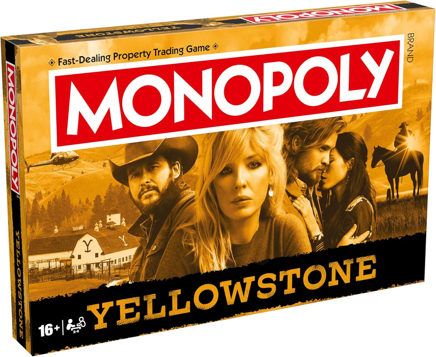 Winning Moves Yellowstone Monopoly Board Game, Advance to Dutton Ranch Main House, Summer Camp and trade your 