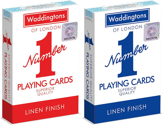 Waddingtons Number 1 Playing Card Game, play fish, slap jack, crazy eights and rummy, Great Travel Companion, Gifts and 