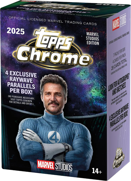 2025 Topps Marvel Studios Chrome Value Box, factory sealed