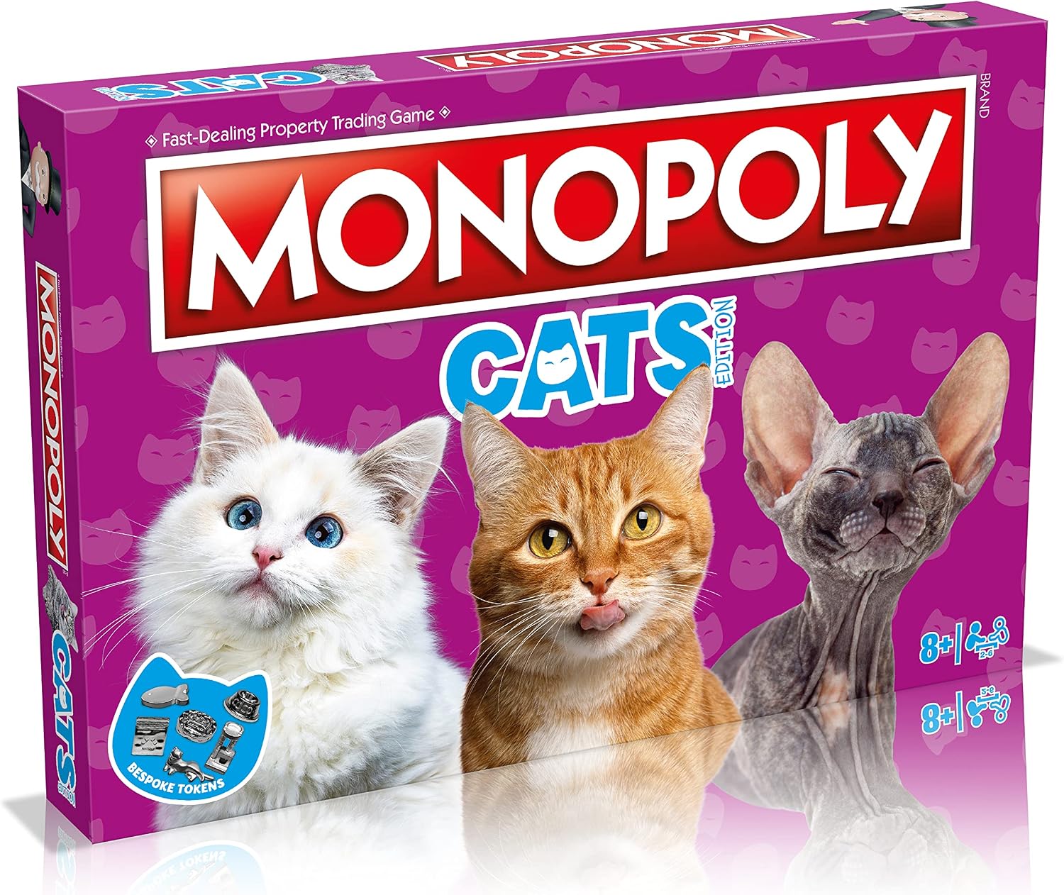 Winning Moves Cats Monopoly Board Game, Buy 22 of our cats favourite places to nap and trade your way to succe
