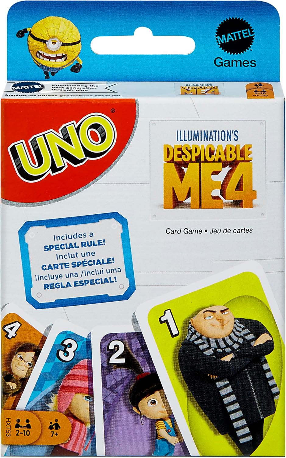 Mattel Games UNO Despicable Me 4 card game pack